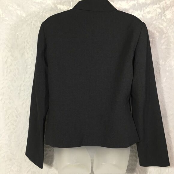 New York & company NWT NEW blazer jacket coat grey gray sz 10 zip front collar - Picture 5 of 14